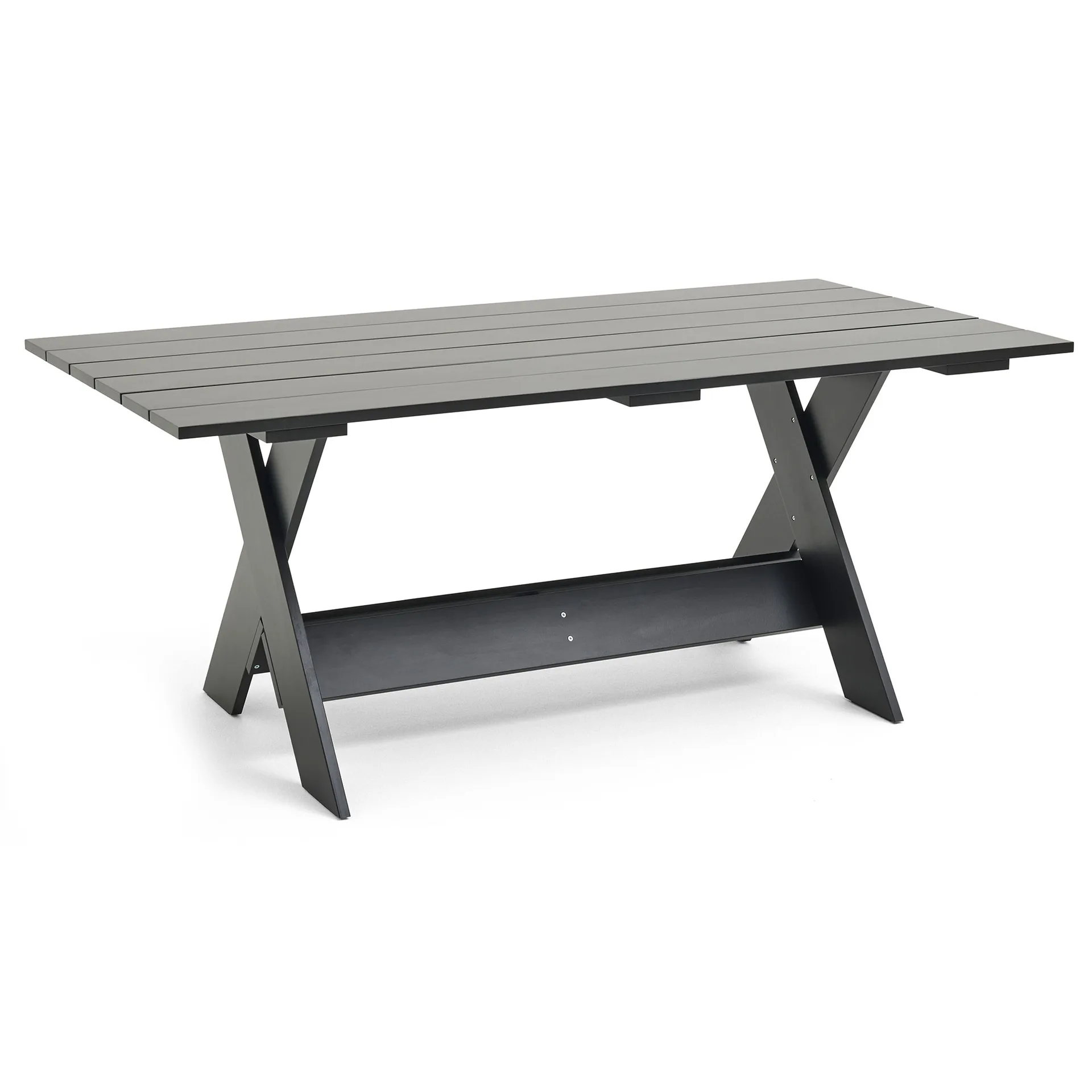 Crate Dining Table, 180x89.5 cm, lacquered pine, Black HAY