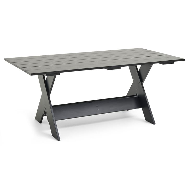 Crate Dining Table, 180x89.5 cm, lacquered pine - Black - HAY