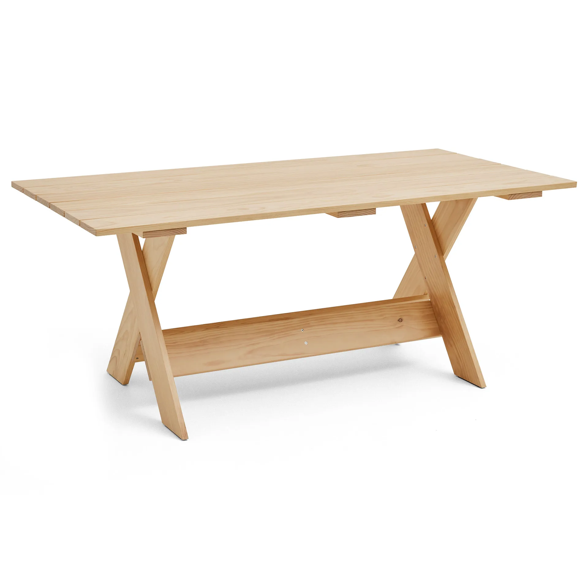 Crate Dining Table, 180x89.5 cm, lacquered pine, Clear HAY