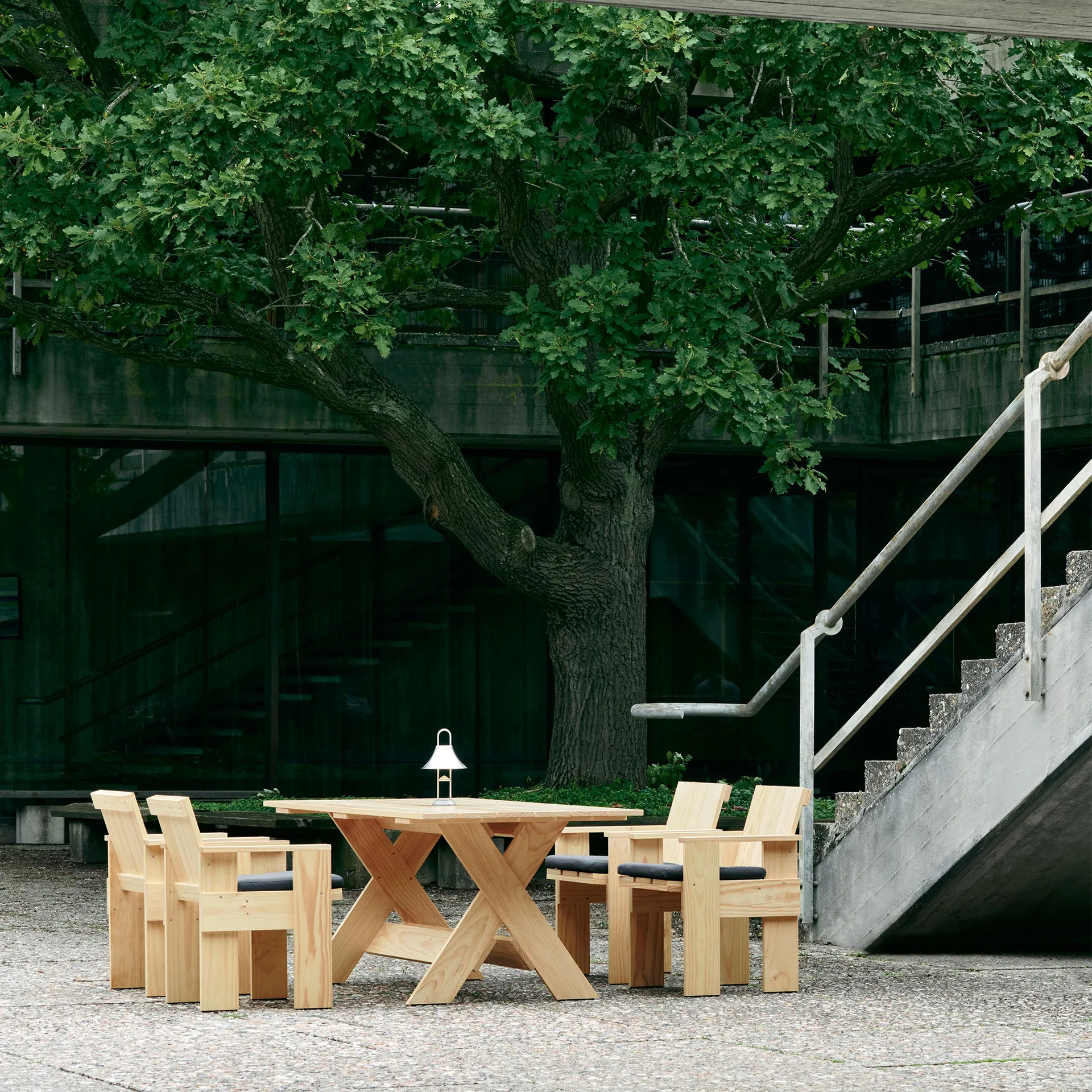 Crate Dining Table, 180x89.5 cm, lacquered pine, Clear HAY