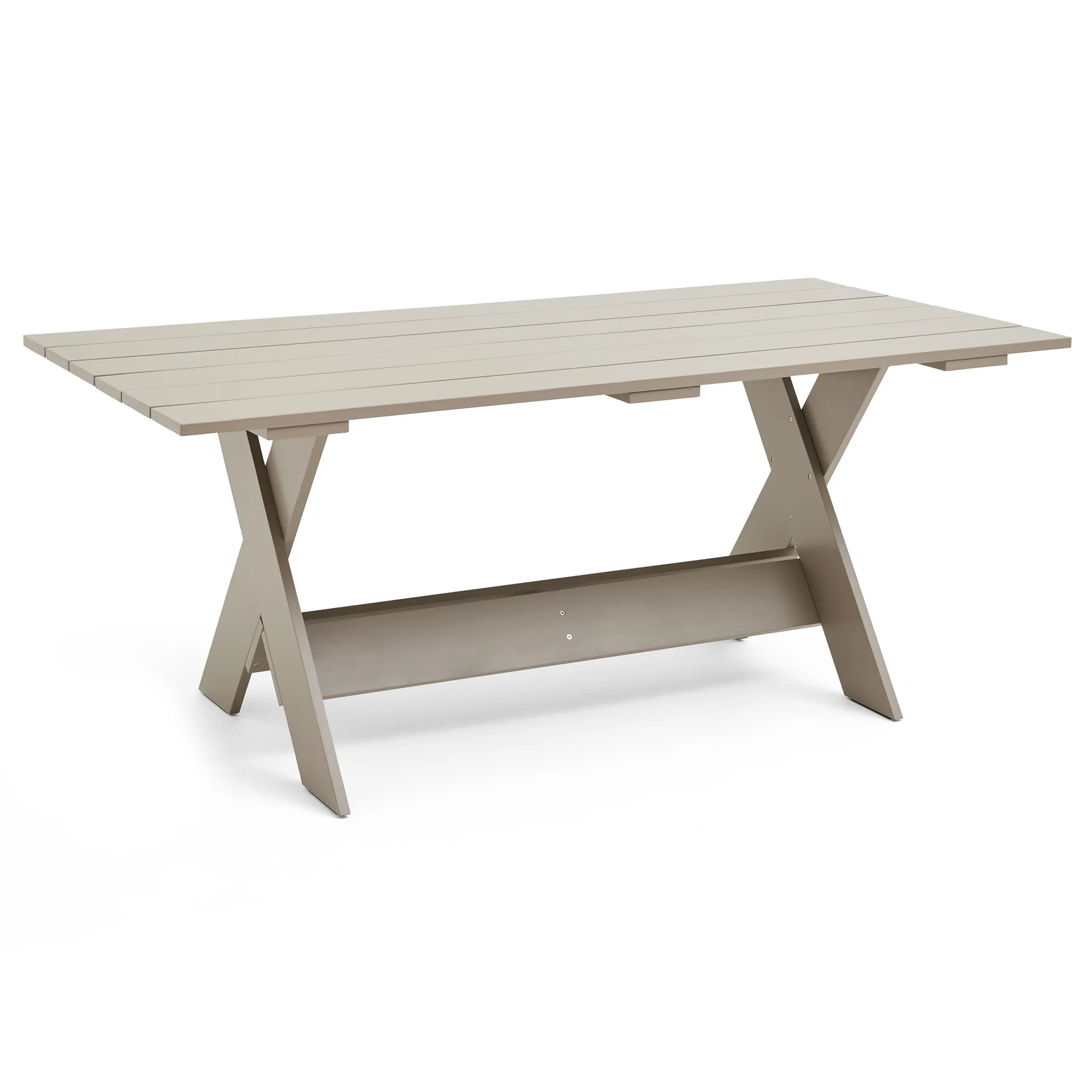 Crate Dining Table, 180x89.5 cm, lacquered pine, London fog HAY