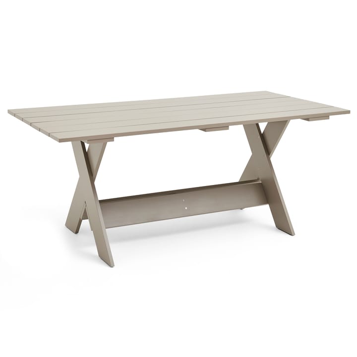 Crate Dining Table, 180x89.5 cm, lacquered pine - London fog - HAY