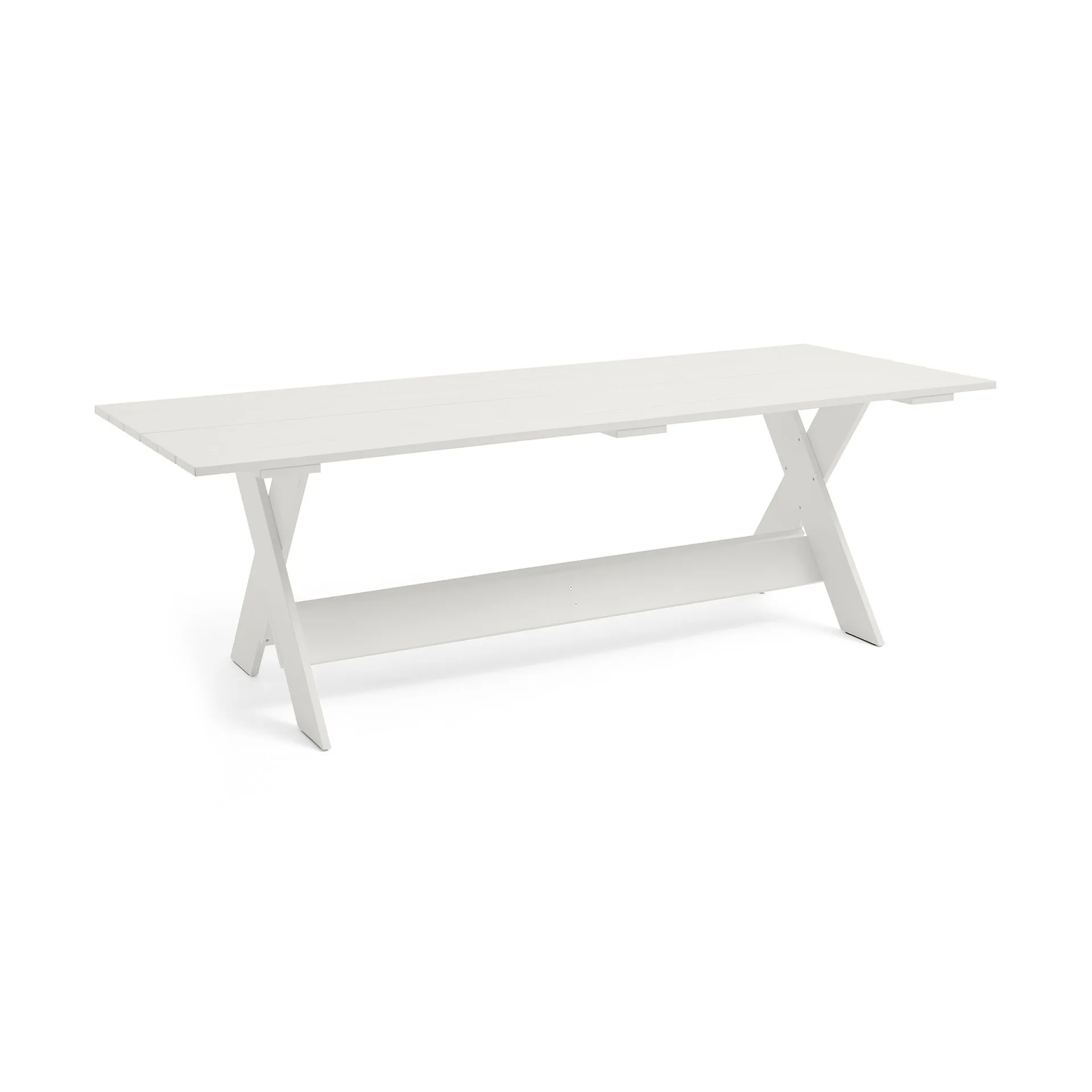 Crate Dining Table 230x89.5 cm lacquered pine, White HAY