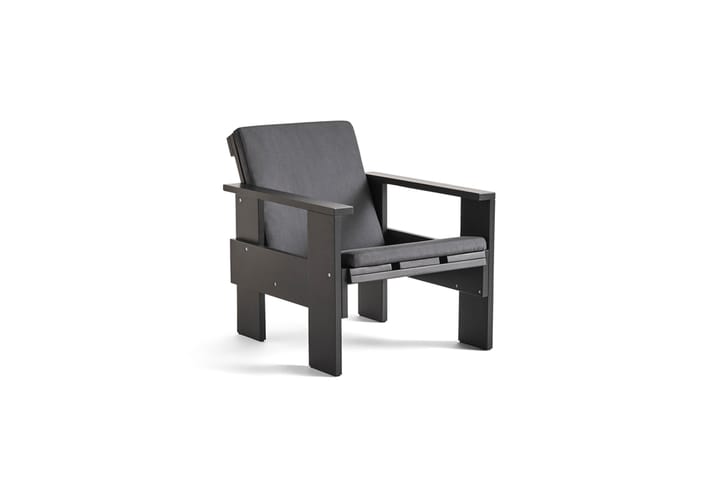 Crate lounge chair lacquered pine - Black - HAY