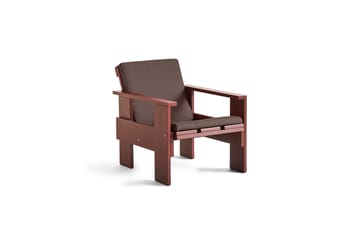 Crate lounge chair lacquered pine - Iron red - HAY