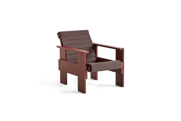Crate lounge chair lacquered pine - Iron red - HAY
