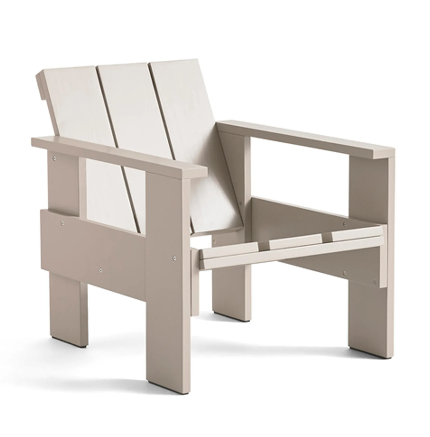 Crate lounge chair lacquered pine, London fog HAY