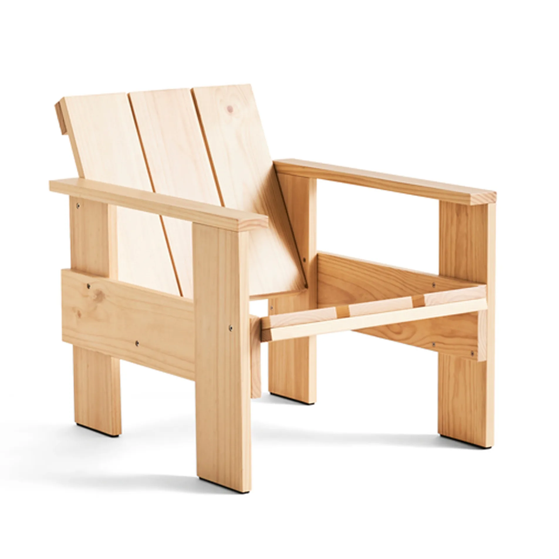 Crate lounge chair lacquered pine, Natural HAY
