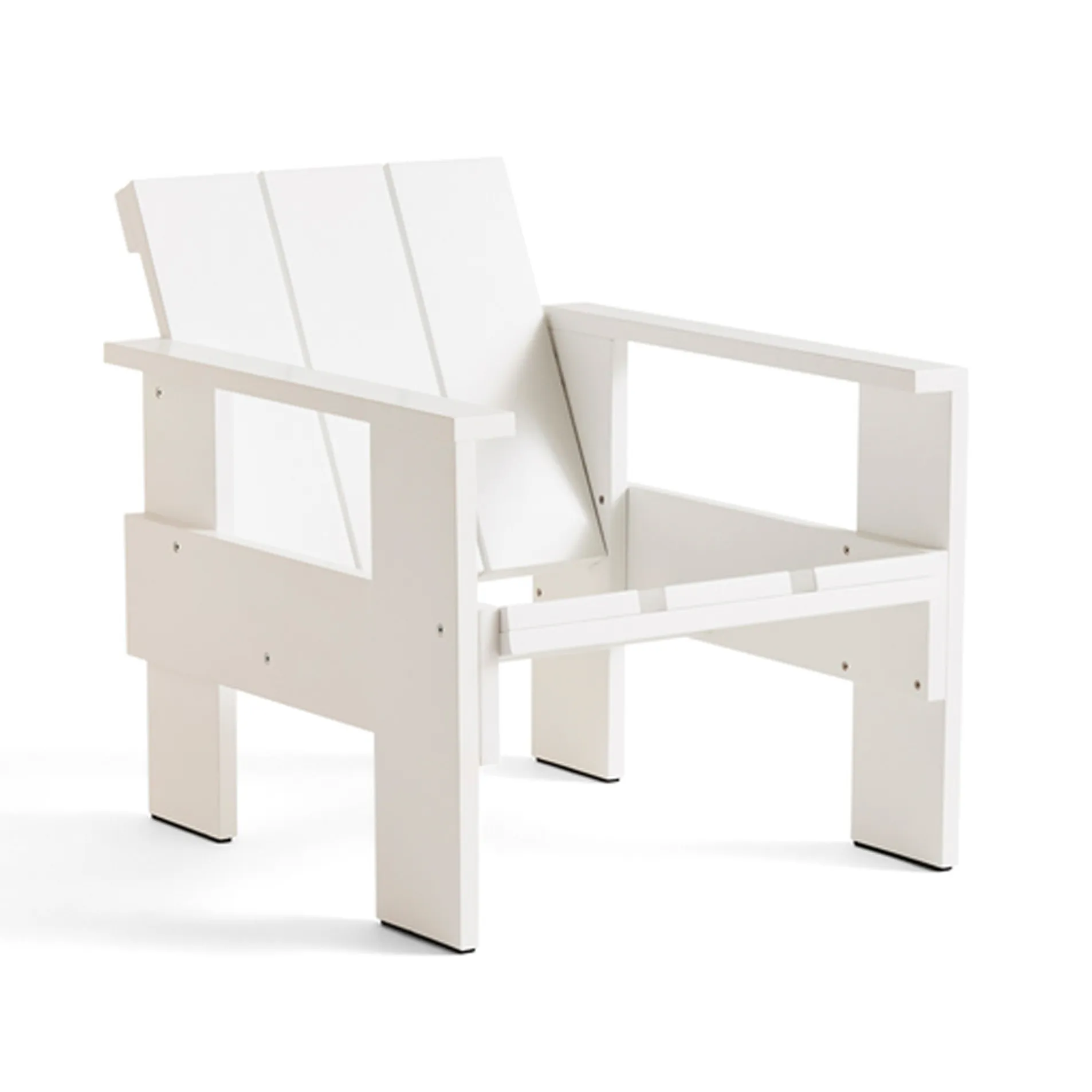 Crate lounge chair lacquered pine, White HAY