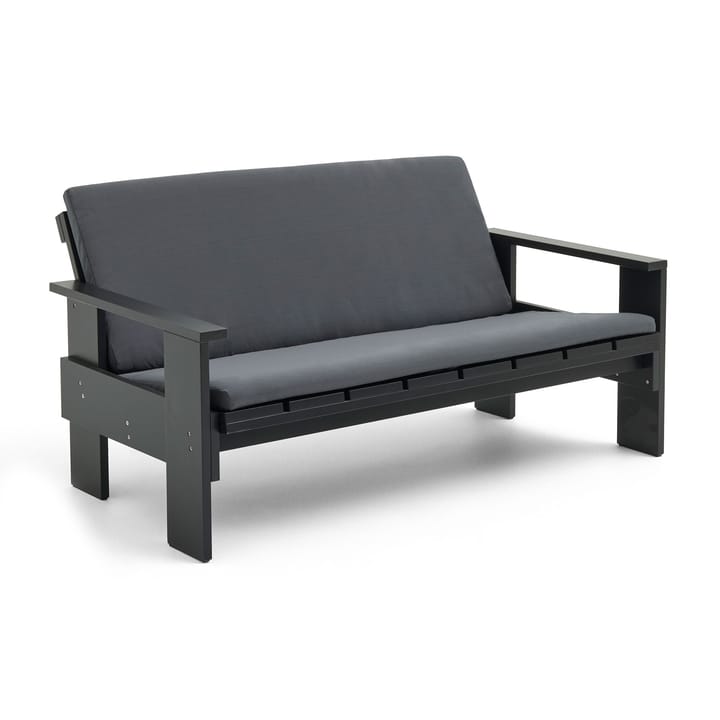 Crate Lounge sofa lacquered pine - Black - HAY