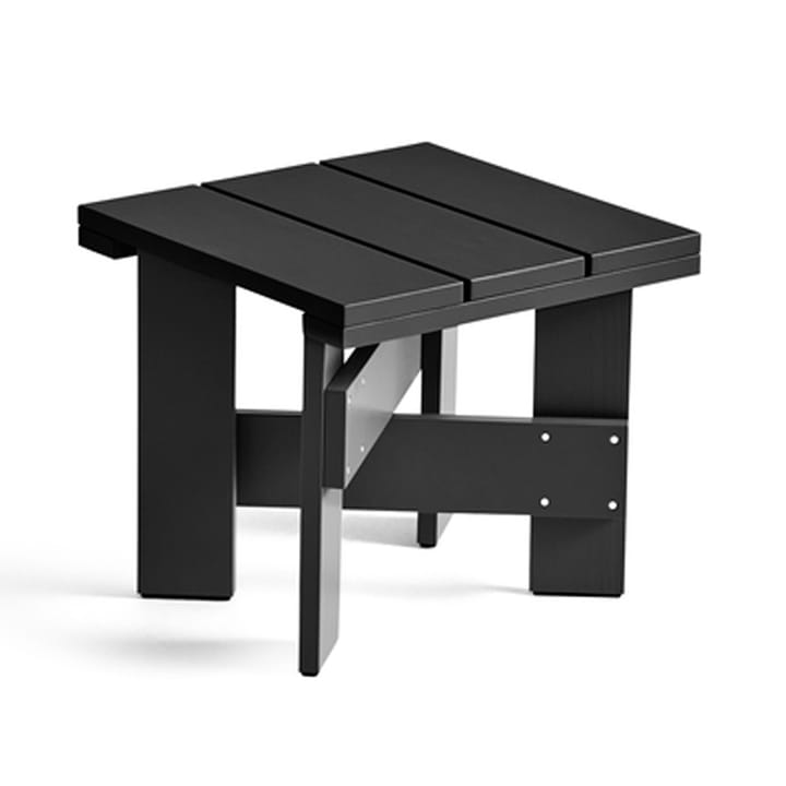 Crate Low Table 45x45x40 cm lacquered pine - Black - HAY