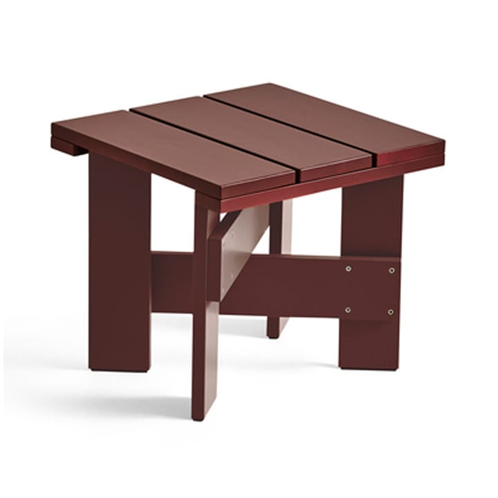 Crate Low Table 45x45x40 cm lacquered pine - Iron red - HAY