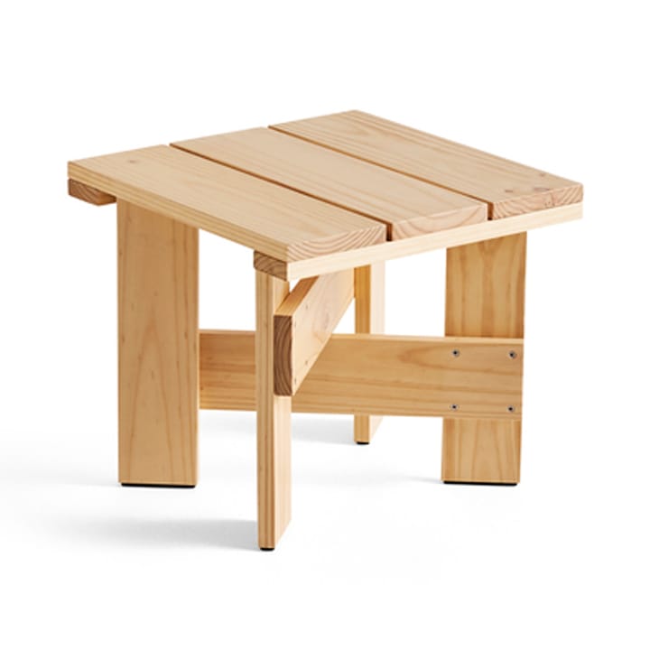 Crate Low Table 45x45x40 cm lacquered pine - Water-based lacquered pine wood - HAY