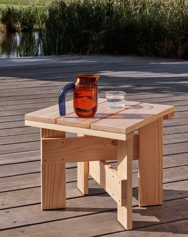 Crate Low Table 45x45x40 cm lacquered pine - Water-based lacquered pine wood - HAY