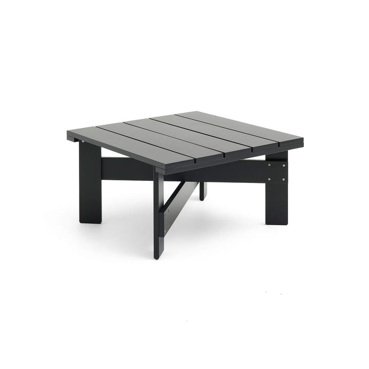 Crate Low table 75.5x75.5 cm lacquered pine - Black - HAY