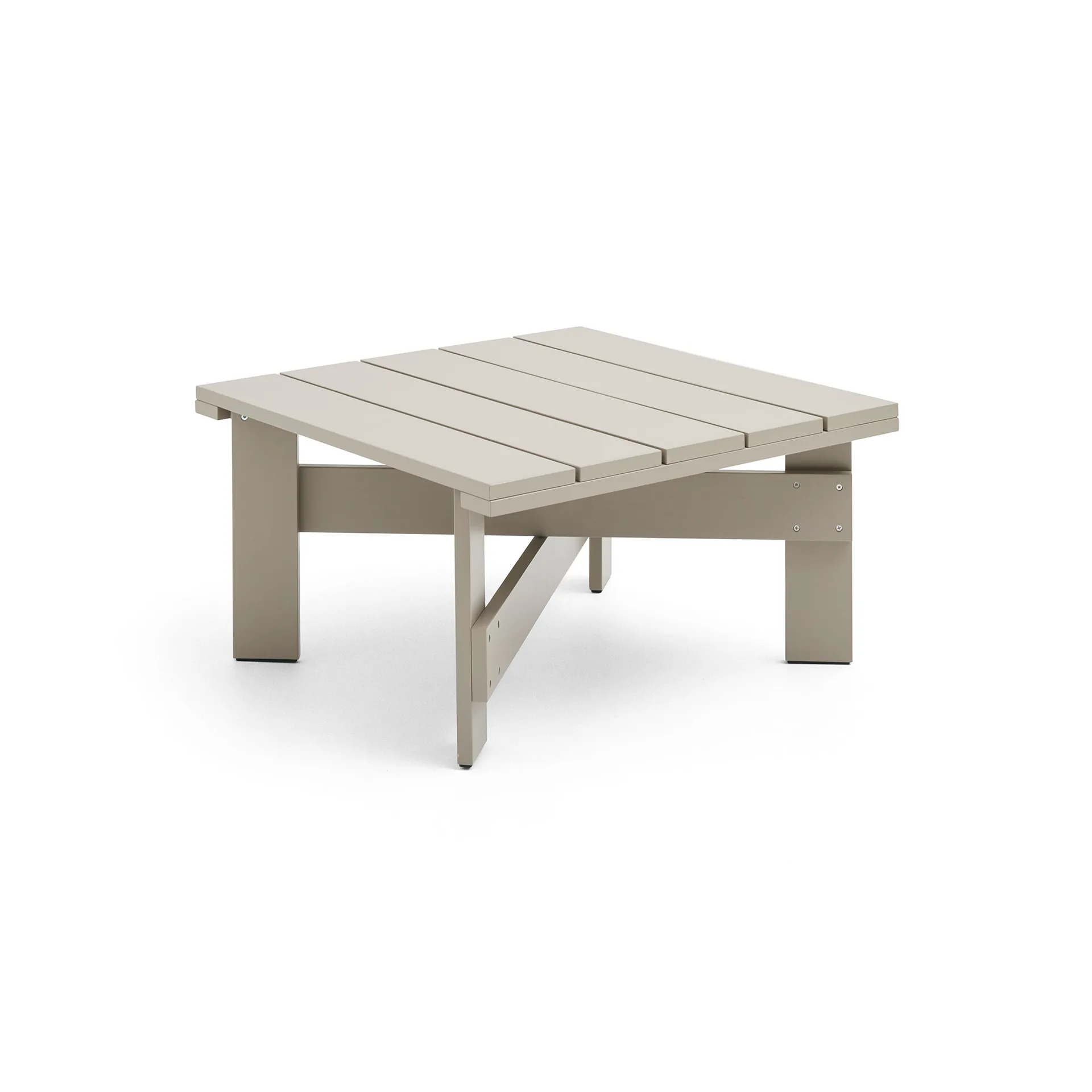 Crate Low table 75.5x75.5 cm lacquered pine, London fog HAY