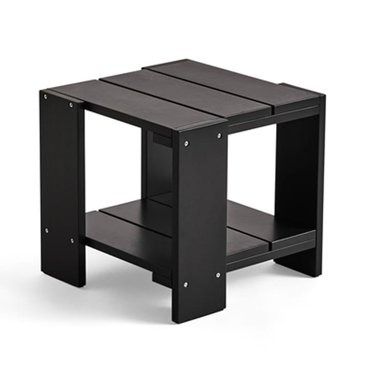 Crate Side Table 49.5x49.5x45 cm lacquered pine - Black - HAY