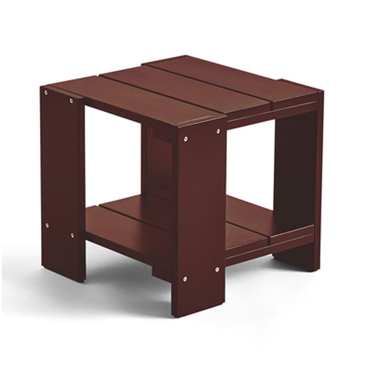 Crate Side Table 49.5x49.5x45 cm lacquered pine - Iron red - HAY