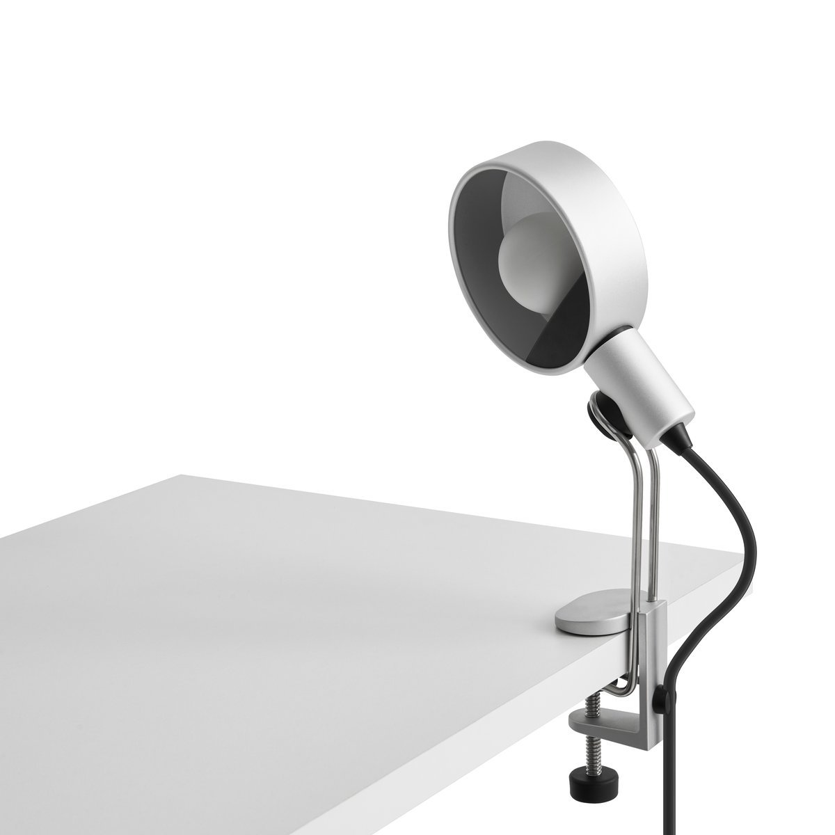 HAY Cupola Clip clamp lamp 29,5 cm Clear anodised | Scandinavian Design | Desk & table lamps | Transparent