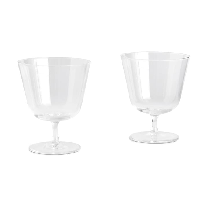Curve Stem drinking glass 2-pack - Clear - HAY