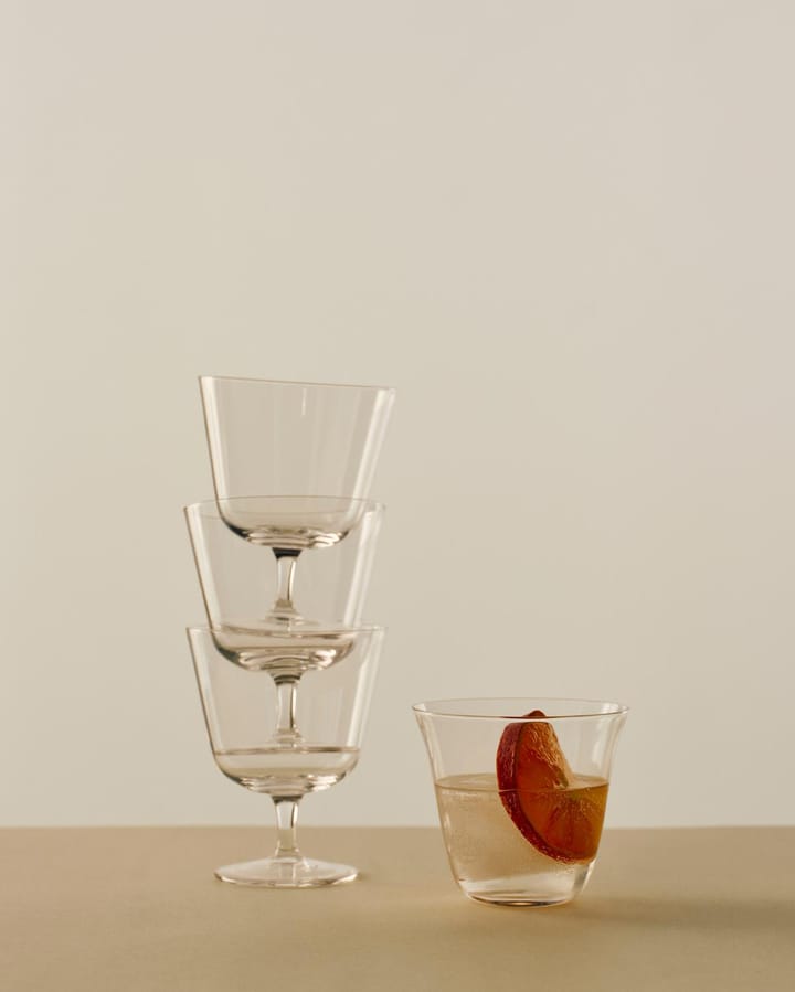 Curve Stem drinking glass 2-pack, Clear HAY