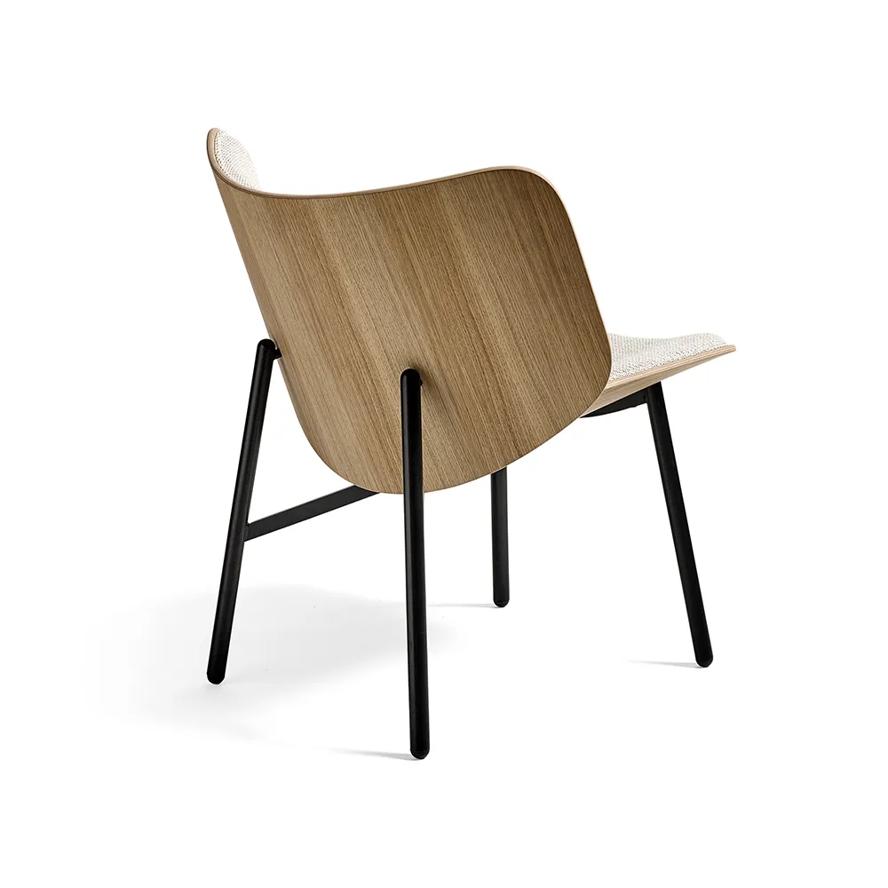 Dapper lounge chair, Coda 100 white-oak-black frame HAY