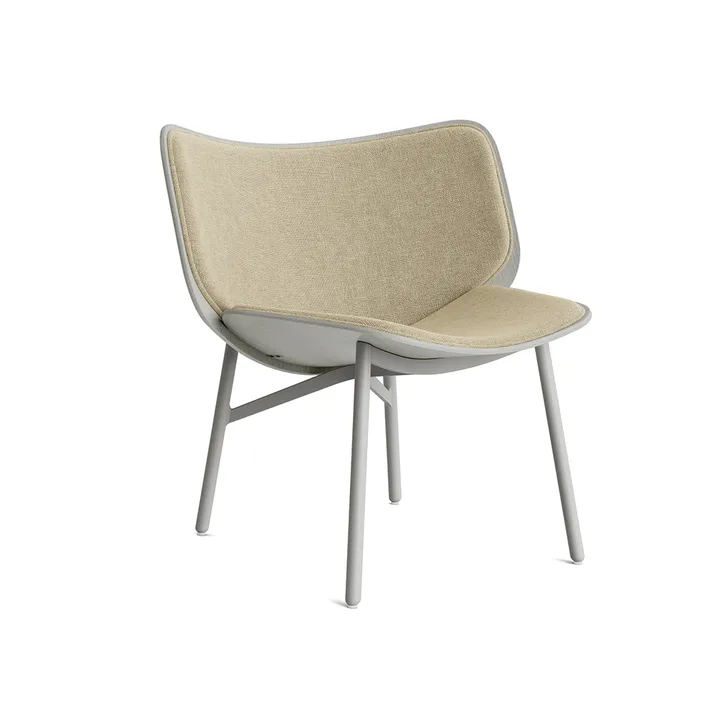 Dapper lounge chair - Linen dark beige-dusty grey oak-grey frame - HAY