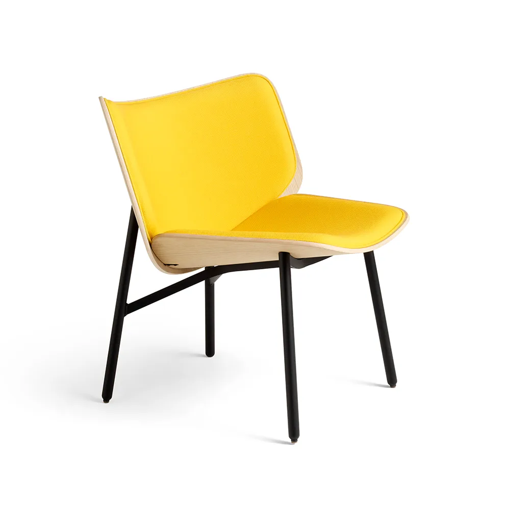 Dapper lounge chair, Steelcut Trio 446 yellow-oak-black frame HAY