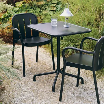 Deville table - Anthracite, 60x70x74 cm - HAY