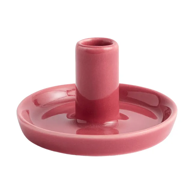 Disc candleholder, Berry pink, x-small, Ø7x4 cm HAY