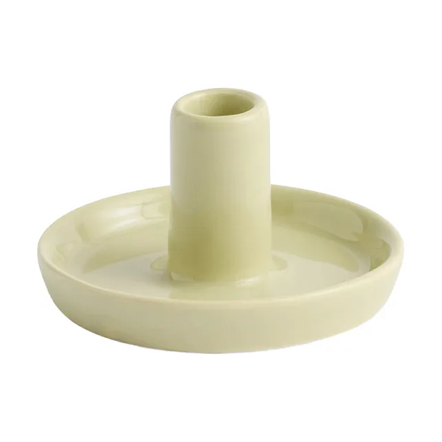 Disc candleholder, Soft pistachio, Ø7x4 cm HAY