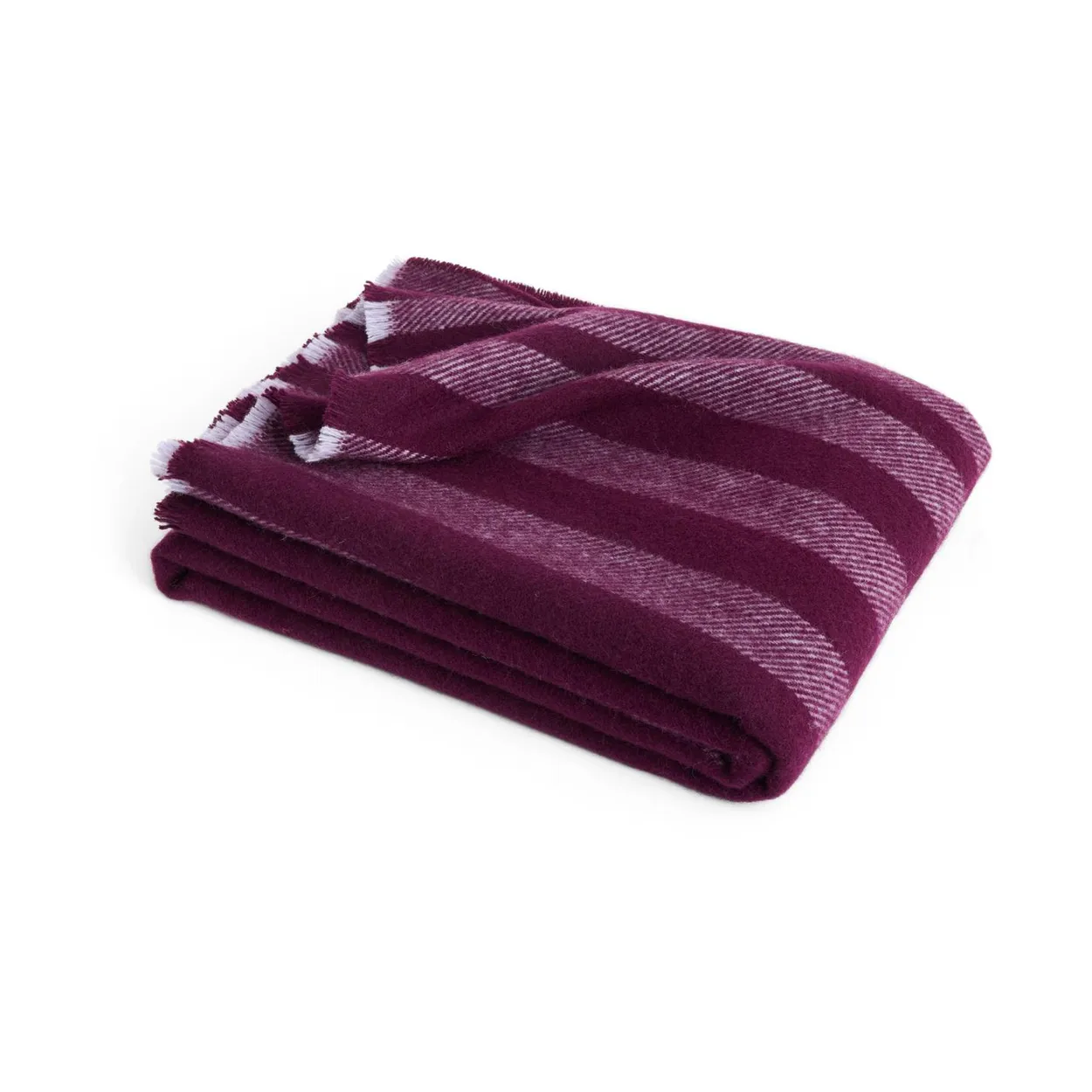 HAY Duo throw 130x180 cm Plum | Scandinavian Design | Wool blankets & throws | Purple