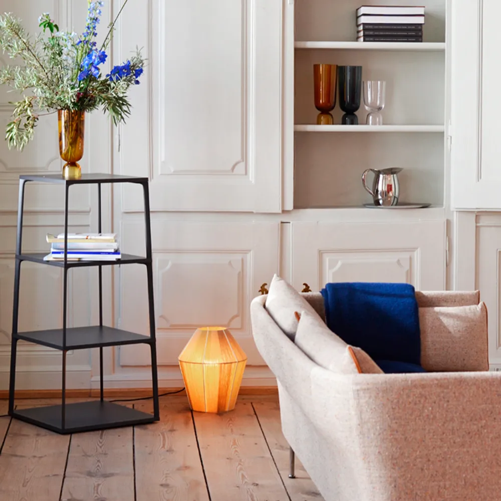 Eiffel Square 4 layer shelf, Ink black HAY