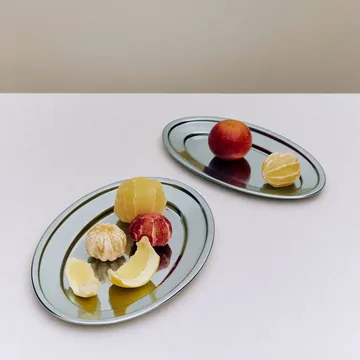 Essential Steel serving platter - Stainless steel oval medium - HAY