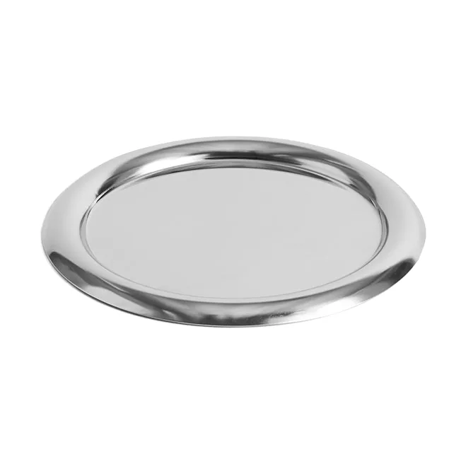 Essential Steel serving platter - Stainless-steel round small - HAY