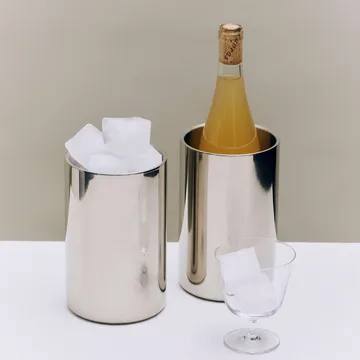 Essential Steel wine cooler - Stainless steel, 19.5xØ12 cm - HAY