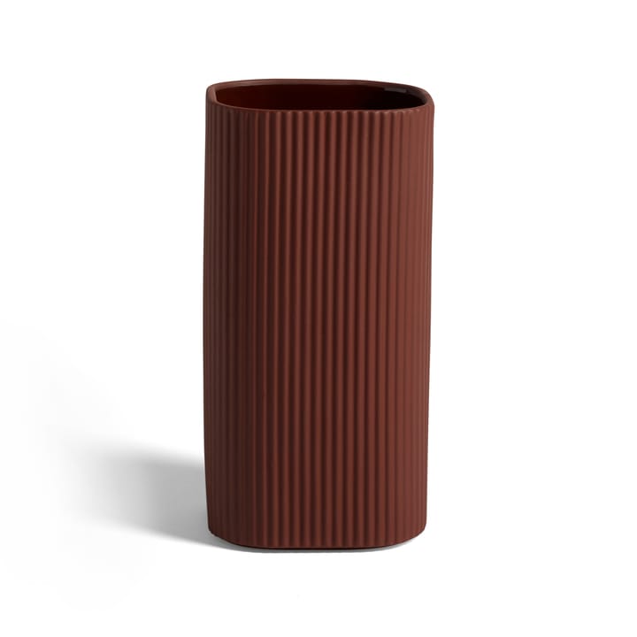 Facade vase 22 cm, dark terracotta HAY
