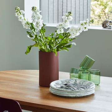 Facade vase 22 cm - dark terracotta - HAY