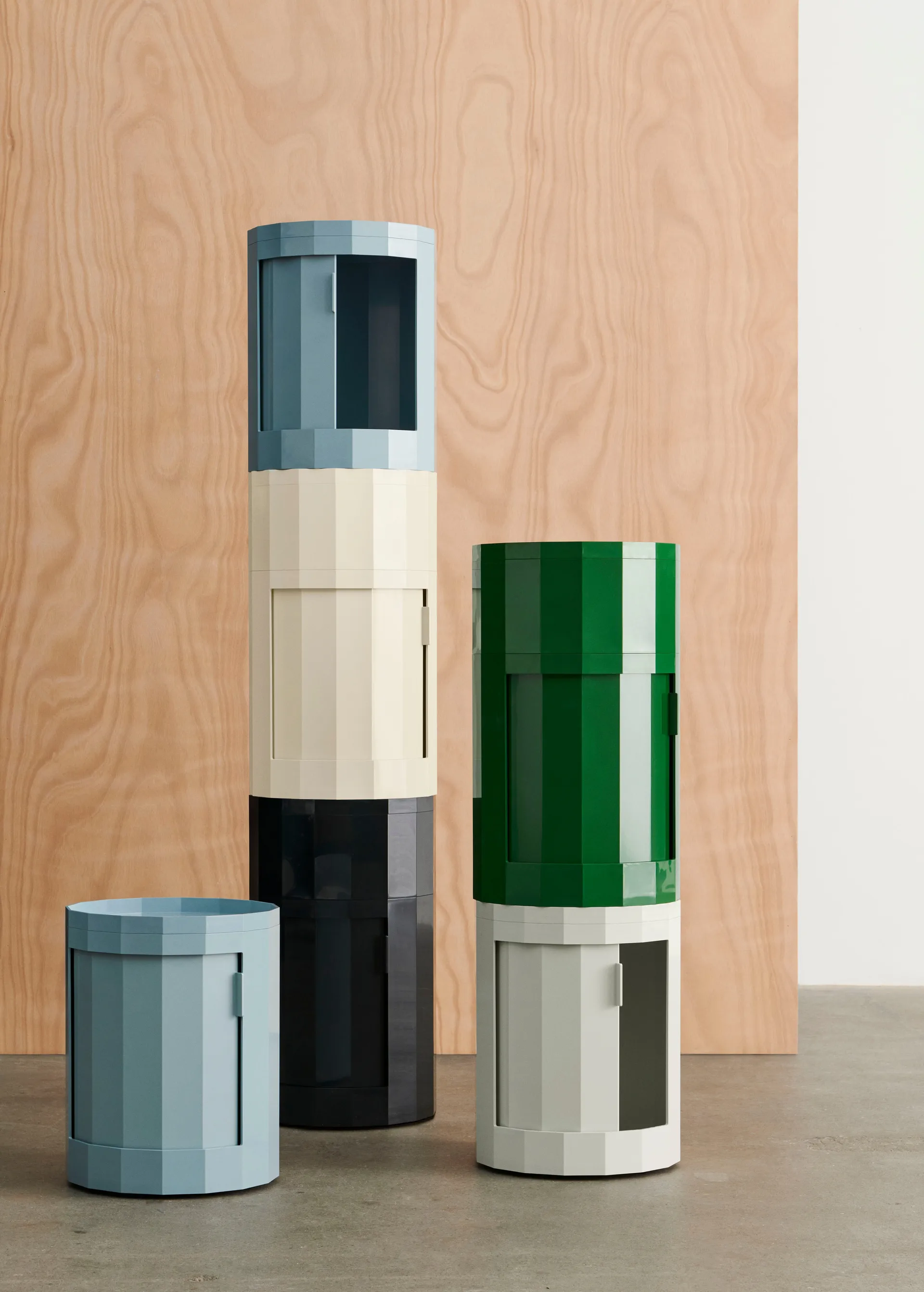 Facet Cabinet 101 side table, Spinach green HAY