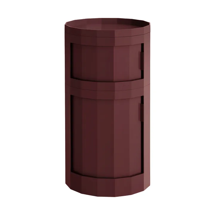Facet Cabinet 110 side table - Burgundy - HAY