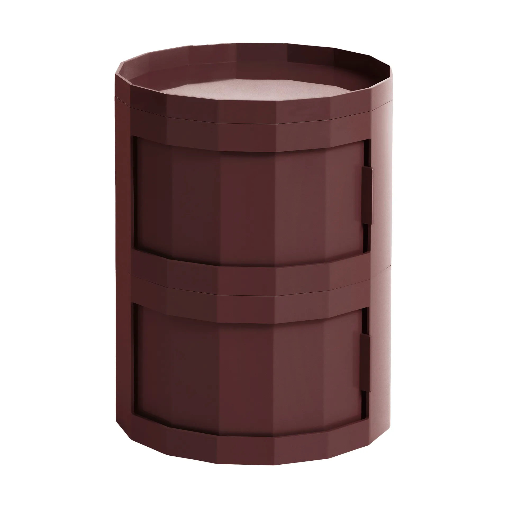 Facet Cabinet 20 side table, Burgundy HAY