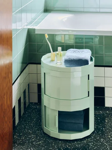 Facet Cabinet 20 side table - Soft mint - HAY