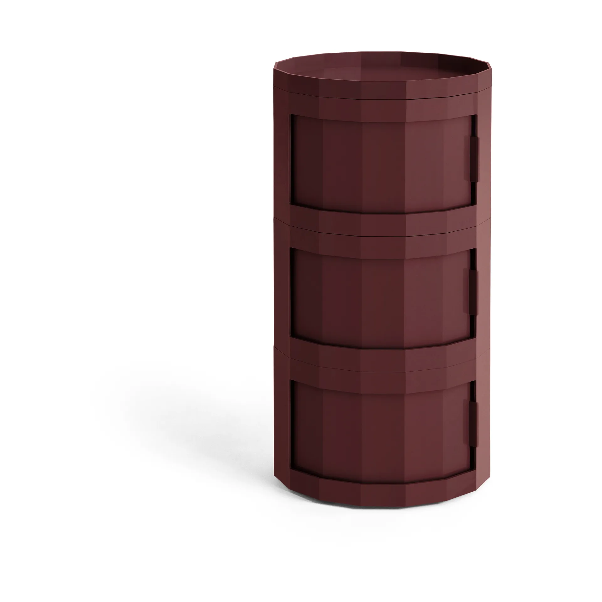 Facet Cabinet 30 side table, Burgundy HAY