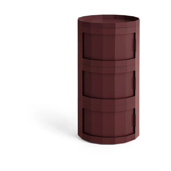 Facet Cabinet 30 side table - Burgundy - HAY