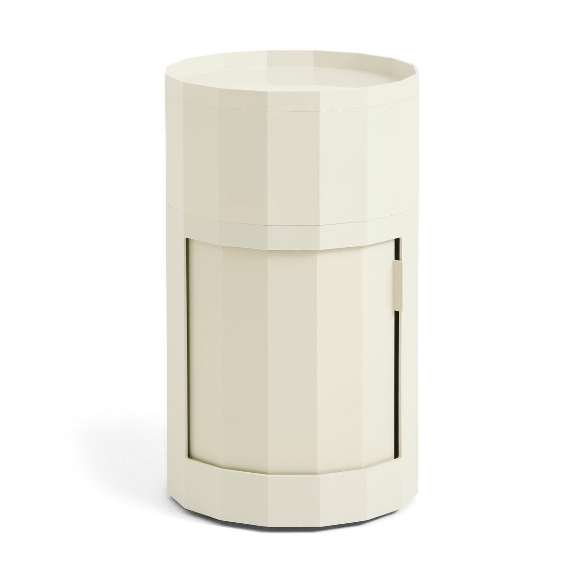 HAY Facet Cabinet high side table feet/wheels 66 cm Eggshell