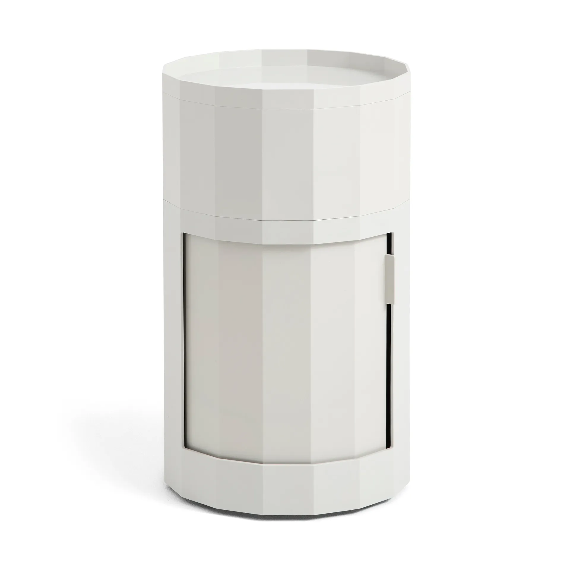 Facet Cabinet high side table feet/wheels 66 cm, Misty grey HAY