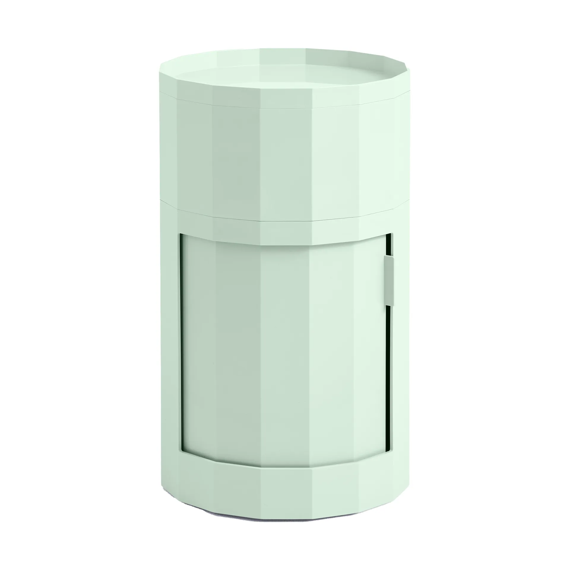 Facet Cabinet high side table feet/wheels 66 cm, Soft mint HAY