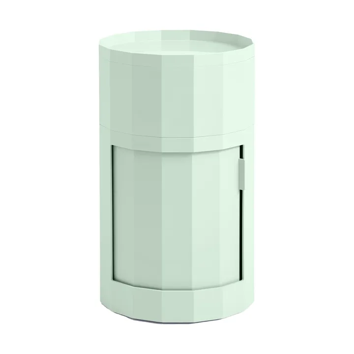 Facet Cabinet high side table feet/wheels 66 cm - Soft mint - HAY