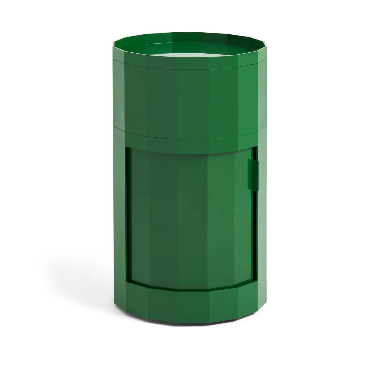 HAY Facet Cabinet high side table feet/wheels 66 cm Spinach green