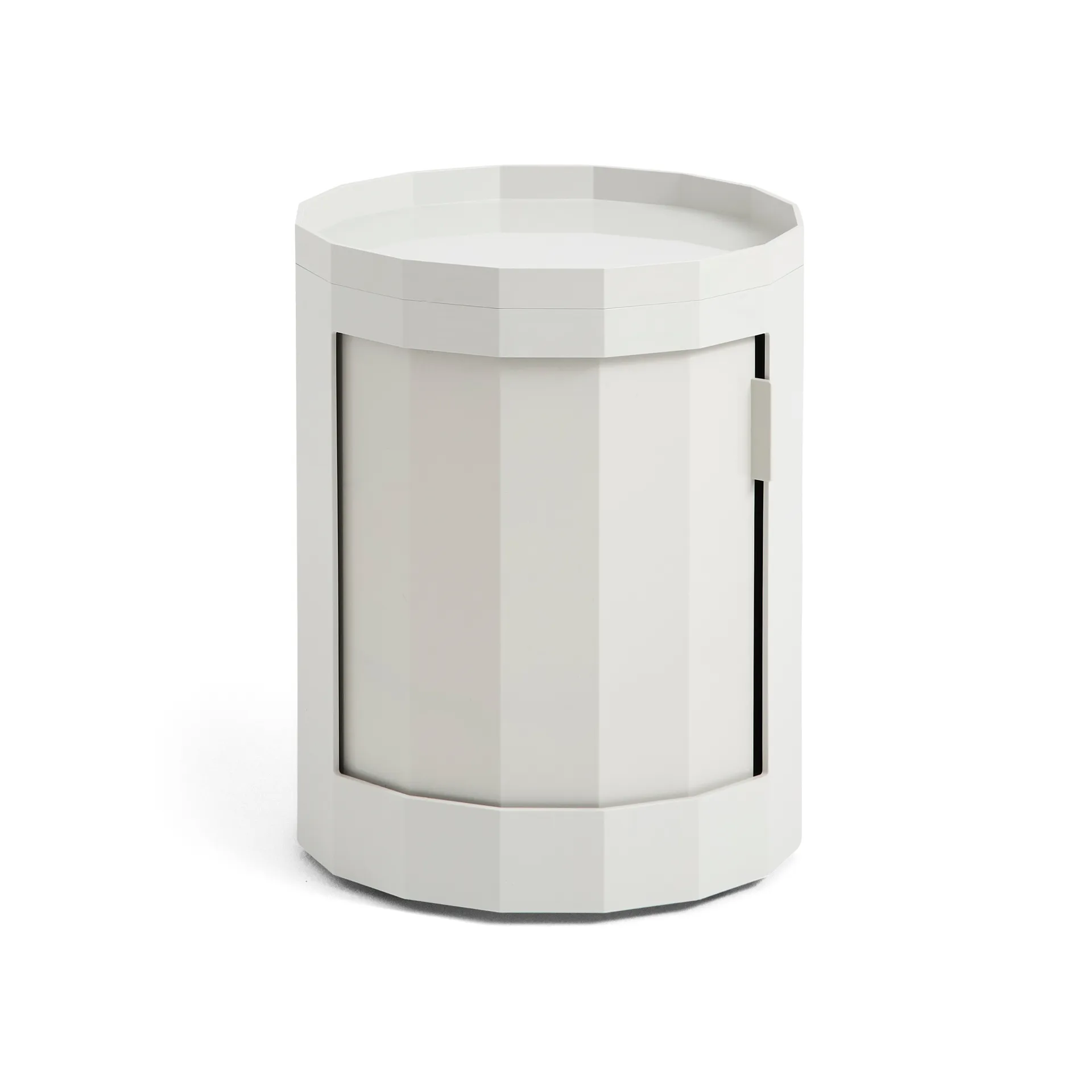 Facet Cabinet low side table feet/wheels 49 cm, Misty grey HAY